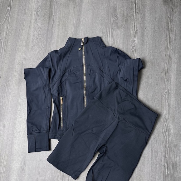 lululemon athletica Pants - Lululemon Cropped Nulu Jacket & Short Set Black Women’s Activewear Athleisure